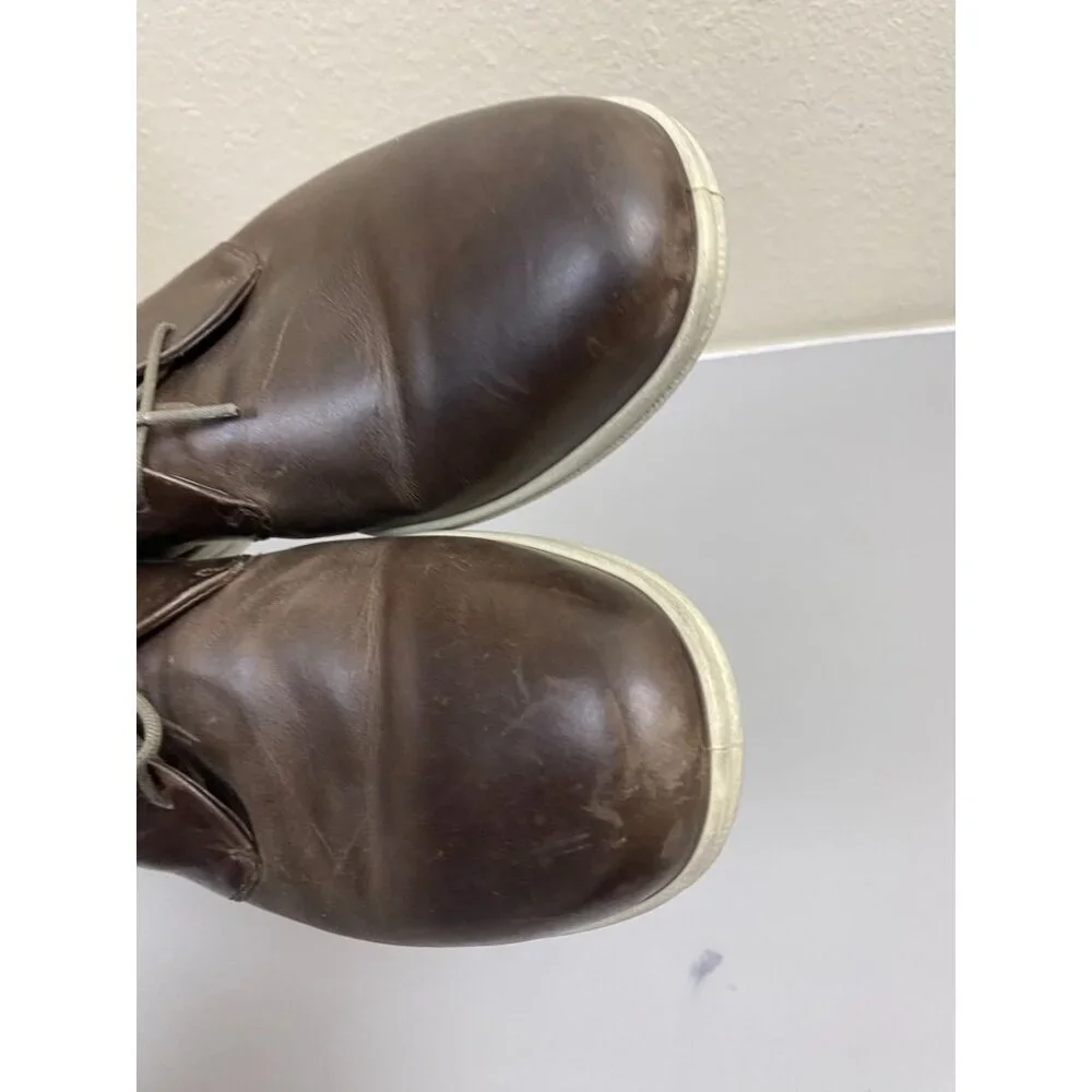 ECCO Brown Leather Chukka Boot EU 41size 7/ 7.5 Lace up Classic